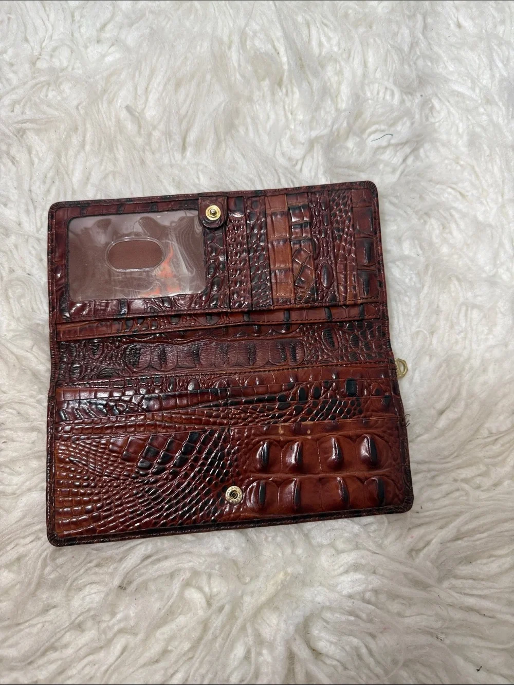 Brahmin croc embossed